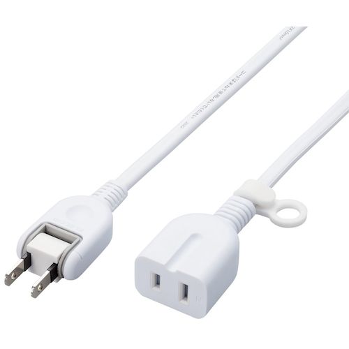 トラスコ中山 エレコム 延長タップ スタンダード ホコリ防止シャッター付 2.0m ホワイト 455-5930 (ご注文単位1本) 【直送品】