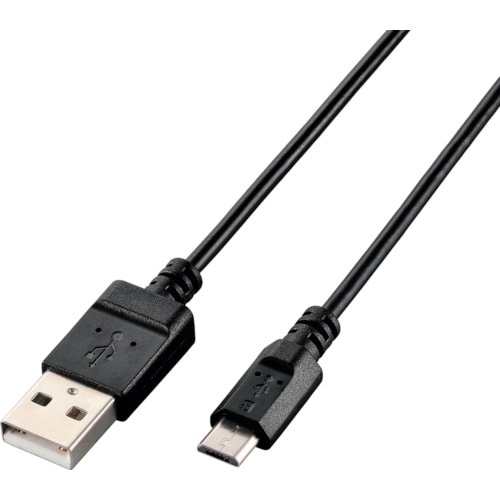 トラスコ中山 エレコム エコUSB2.0ケーブル A-MicroB 0.6m ブラック 829-2090 (ご注文単位1本) 【直送品】
