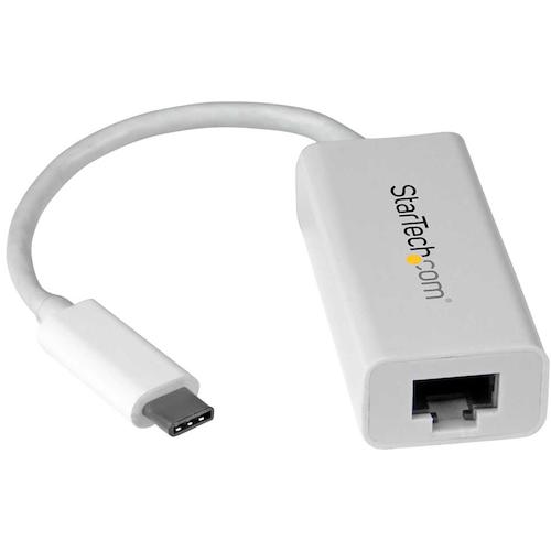 トラスコ中山 スターテック LANアダプター/USB-C/1x RJ45/10/100/1000 Mbps/ホワイト 492-8235 (ご注文単位1袋) 【直送品】