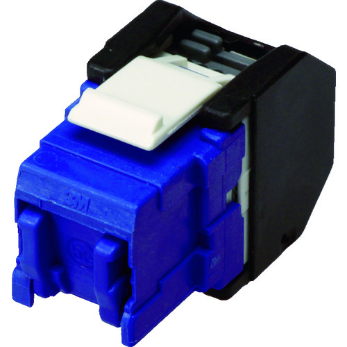 トラスコ中山 コーニング RJ45モジュラージャック ツールレスタイプ Cat5e 青 787-6629 (ご注文単位1個) 【直送品】