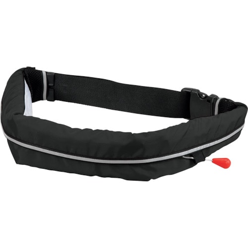 トラスコ中山 オーシャンライフ 手動膨張式ウエストタイプ 小型船舶用ライフジャケット ブラック TYPE A 377-6515 (ご注文単位1着) 【直送品】