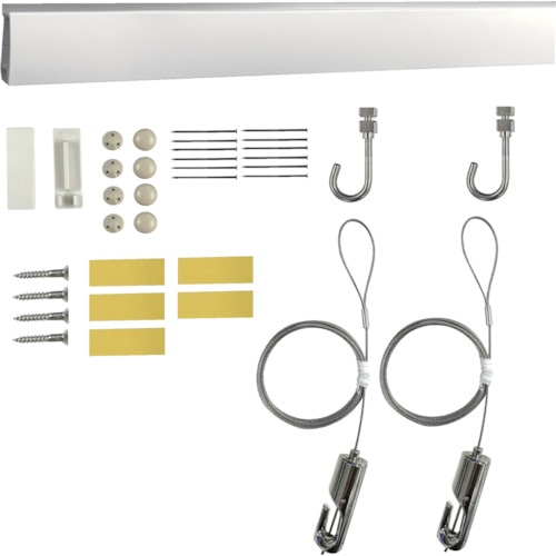 トラスコ中山 福井金属工芸 レールサン ピクチャーレール 壁面用 L=100cm Aセット WRS-100A 539-4980 (ご注文単位1セット) 【直送品】