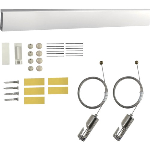 トラスコ中山 福井金属工芸 レールサン ピクチャーレール 壁面用 L=100cm Bセット WRS-100B 539-3452 (ご注文単位1セット) 【直送品】