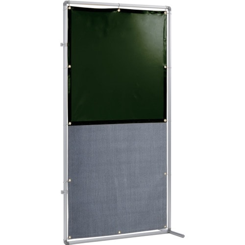 トラスコ中山 吉野 遮光火花兼用衝立(ダークグリーン×A種シート)1×2 接続型固定足 831-5238 (ご注文単位1台) 【直送品】
