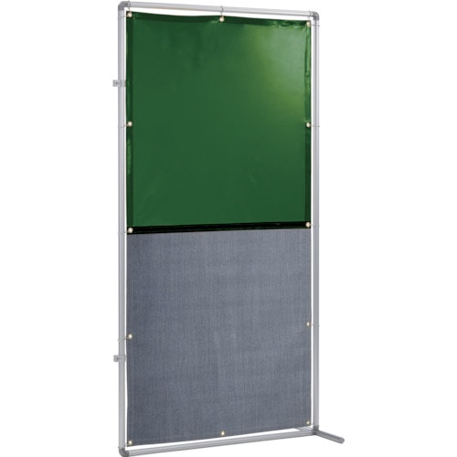 トラスコ中山 吉野 遮光火花兼用衝立(グリーン×A種シート)1×2 接続型固定足 831-5239 (ご注文単位1台) 【直送品】