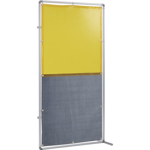 トラスコ中山 吉野 遮光火花兼用衝立(イエロー×A種シート)1×2 接続型固定足 831-5240 (ご注文単位1台) 【直送品】