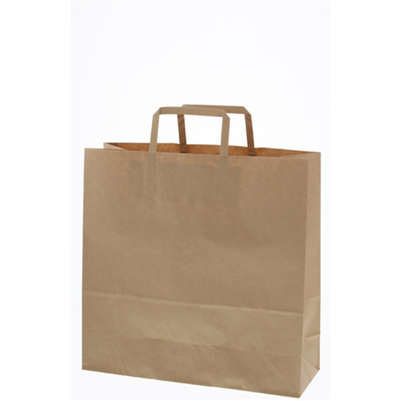 HEIKO 手提げ紙袋 25チャームバッグ 平手 3才 未晒無地 50枚入り 1袋（ご注文単位1袋）【直送品】