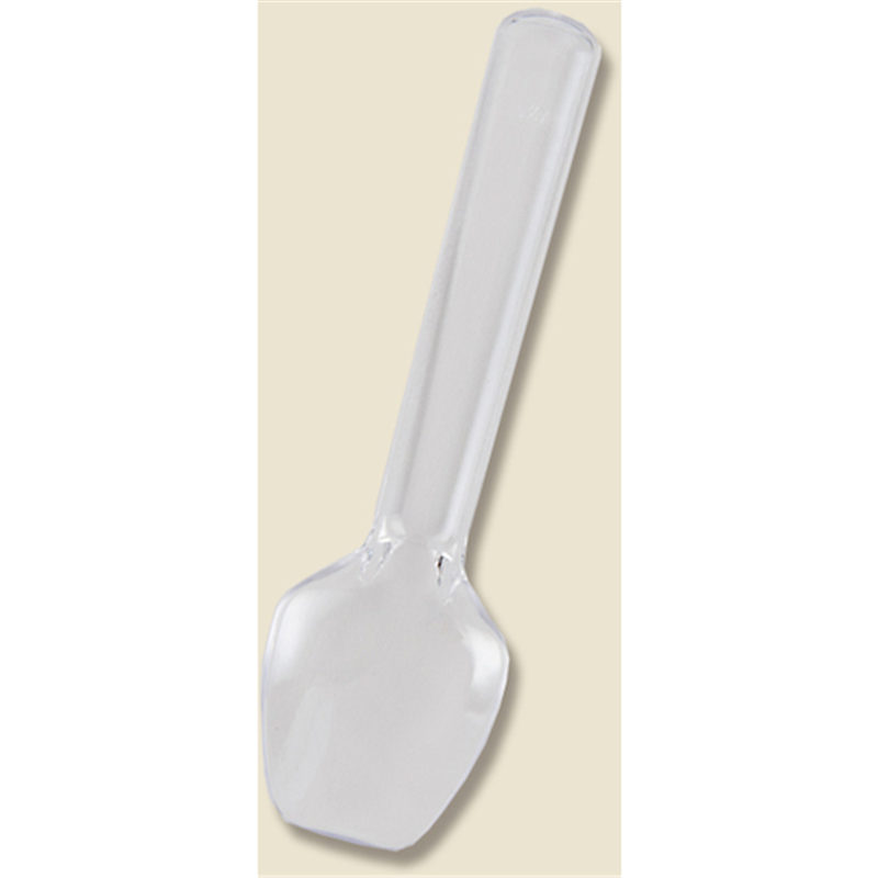 HEIKO プラスチックスプーン 透明 8cm 単袋 100本入り 1袋（ご注文単位1袋）【直送品】