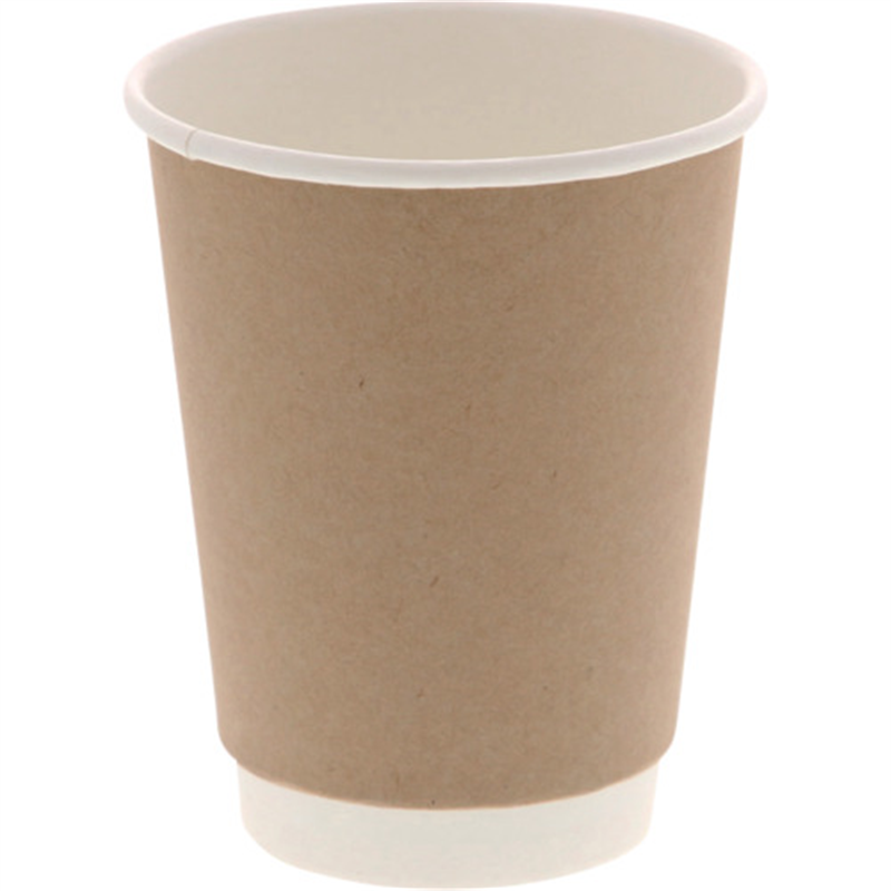 HEIKO 二重断熱カップ 12オンス 口径90mm クラフト 25個入り 1袋（ご注文単位1袋）【直送品】