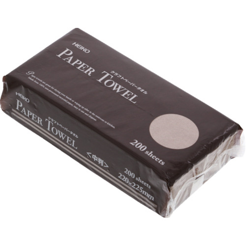 HEIKO クラフトペーパータオル シングル 中判 200枚入り 1パック（ご注文単位1パック）【直送品】