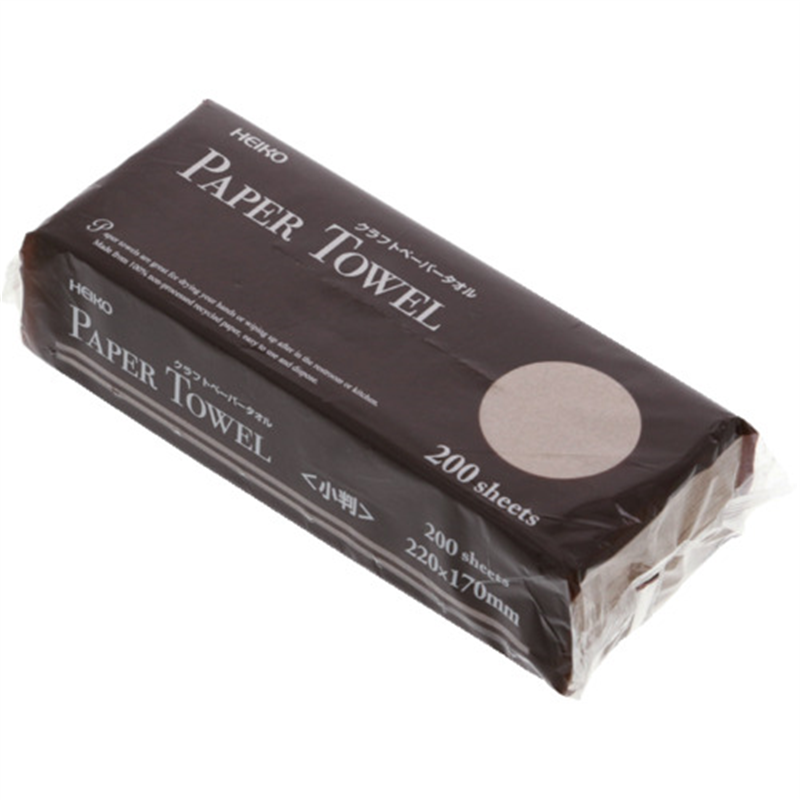 HEIKO クラフトペーパータオル シングル 小判 200枚入り 1パック（ご注文単位1パック）【直送品】
