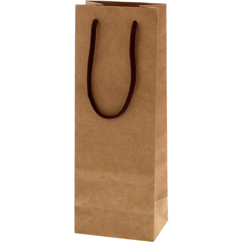 HEIKO 手提げ紙袋 カラーチャームバッグ クラフト ワインL 10枚入り 1袋（ご注文単位1袋）【直送品】