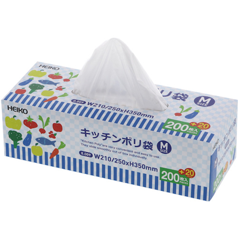 HEIKO ヘイコーキッチンポリ M 220枚入り 1箱（ご注文単位1箱）【直送品】