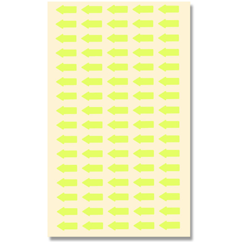 HEIKO タックラベル 矢印 No.636 蛍光黄色 6×13 160枚入り 1束（ご注文単位1束）【直送品】