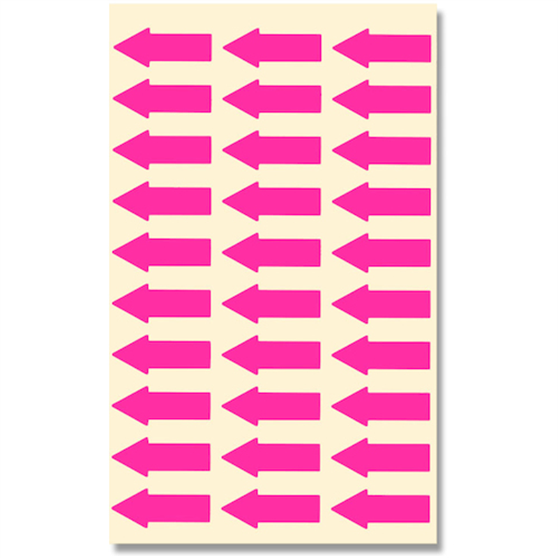 HEIKO タックラベル 矢印 No.647 蛍光ピンク 12×27 60枚入り 1束（ご注文単位1束）【直送品】