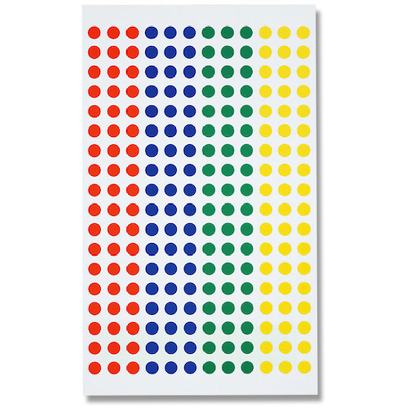 HEIKO タックラベル φ5 No.648 4色アソート 1512枚入り 1束（ご注文単位1束）【直送品】