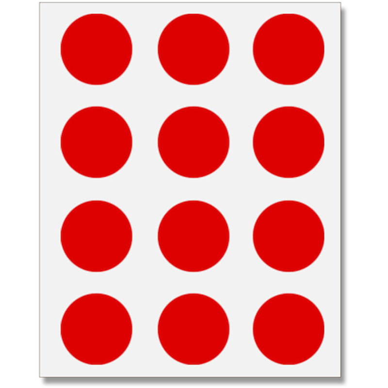 HEIKO タックラベル φ28 No.440 赤 180枚入り 1束（ご注文単位1束）【直送品】