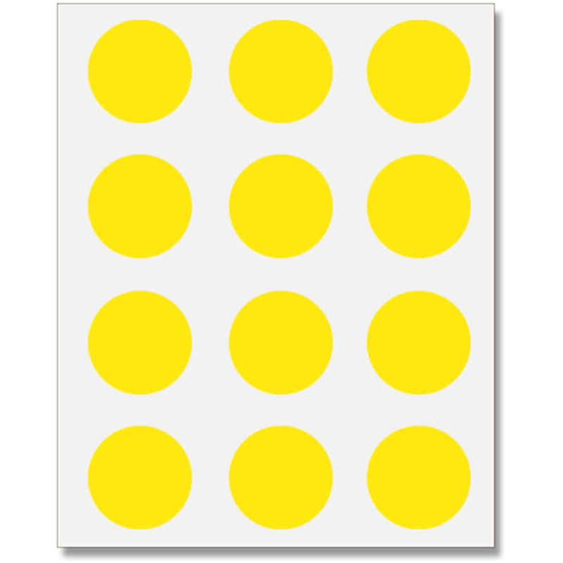 HEIKO タックラベル φ28 No.443 黄色 180枚入り 1束（ご注文単位1束）【直送品】