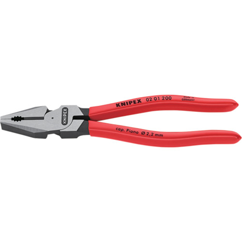 KNIPEX 強力型ペンチ プラスチックハンドル 200mm (SB店頭展示パッケージ仕様) 1丁（ご注文単位1丁）【直送品】