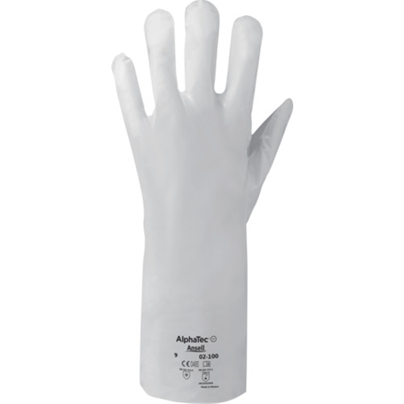 Ansell 耐溶剤作業手袋 アルファテック 02-100 XS 1双（ご注文単位1双）【直送品】