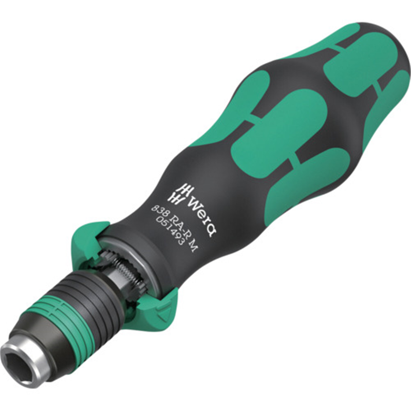 Wera 838 RA-R  M ラチェット機能付き差替式ビットホルダー 6.35ミリ 1本（ご注文単位1本）【直送品】
