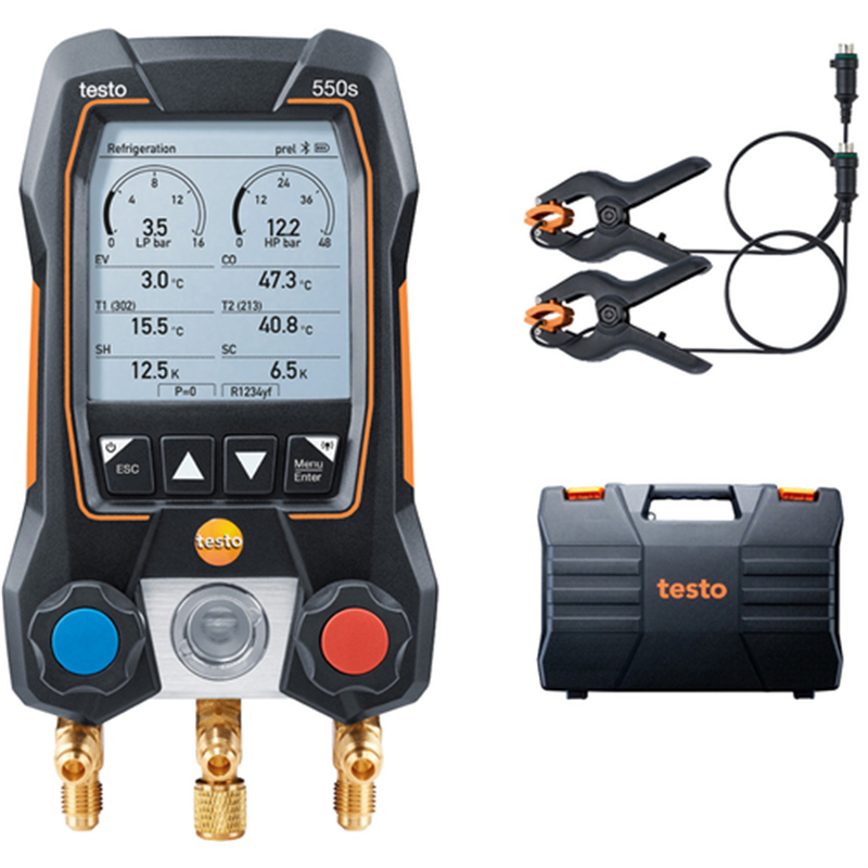 TESTO デジタルマニホールド testo 550s ベーシックセット 1セット（ご注文単位1セット）【直送品】