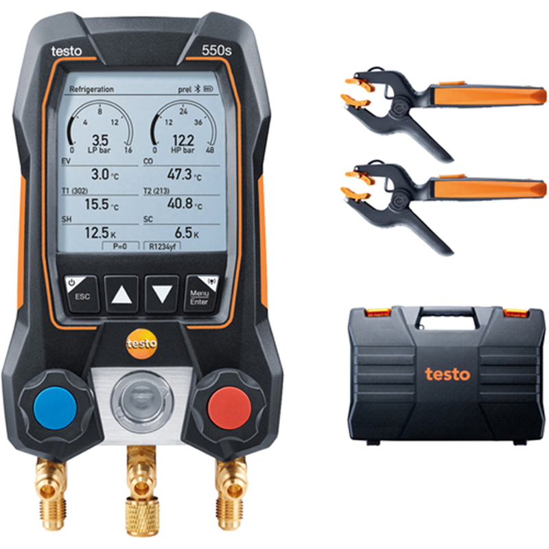 TESTO デジタルマニホールド testo 550s セット 1セット（ご注文単位1セット）【直送品】