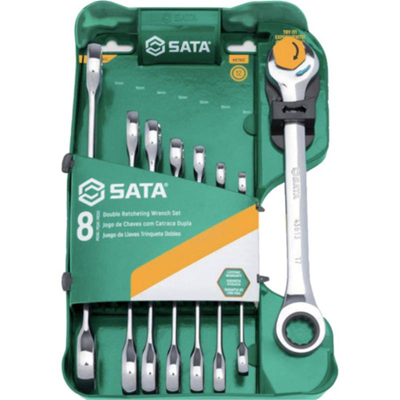SATA コンビネーションラチェットクイックレンチセット(8点) 1セット（ご注文単位1セット）【直送品】