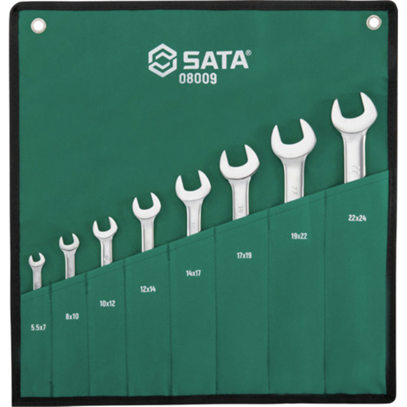 SATA 両口スパナセット(8点) 1セット（ご注文単位1セット）【直送品】