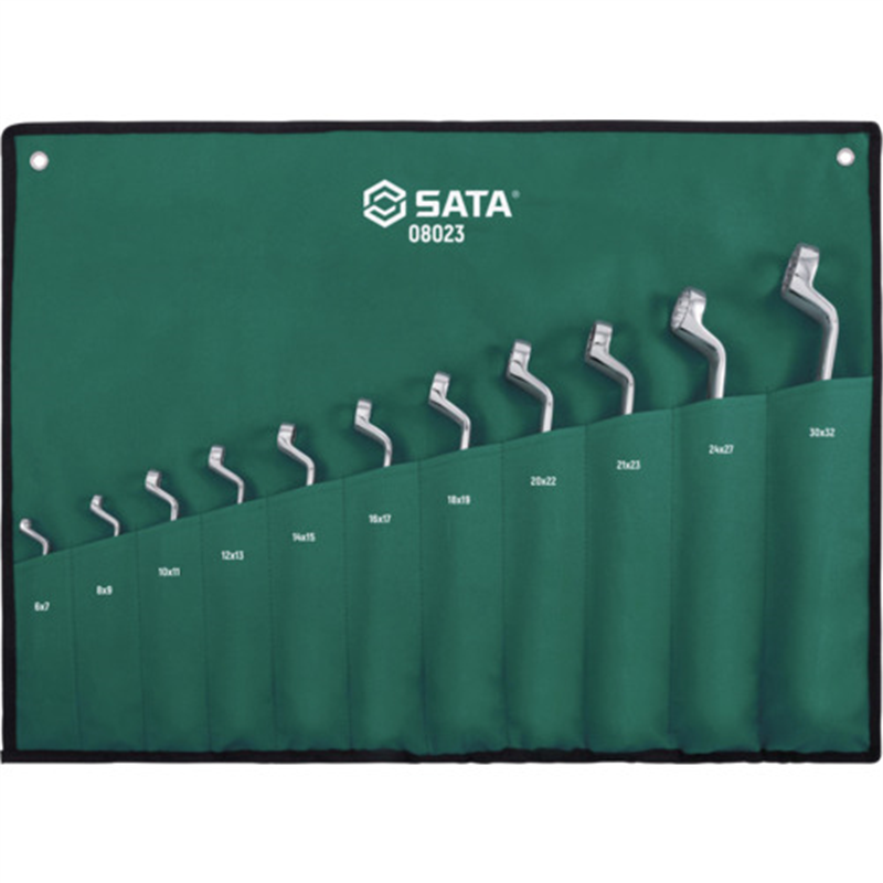 SATA 両口めがねレンチセット(11点)70° 1セット（ご注文単位1セット）【直送品】