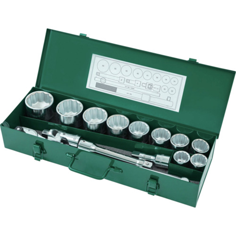 SATA 12角ソケットレンチセット 差込角19mm (15点) 1セット（ご注文単位1セット）【直送品】