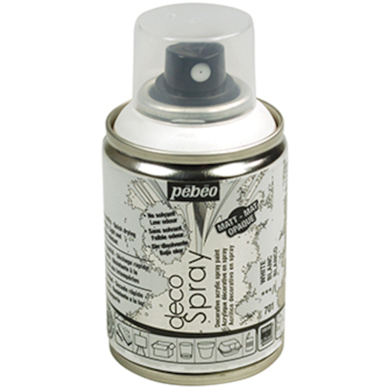Pebeo デコスプレー 100ml マット色 ホワイト 1本（ご注文単位1本）【直送品】