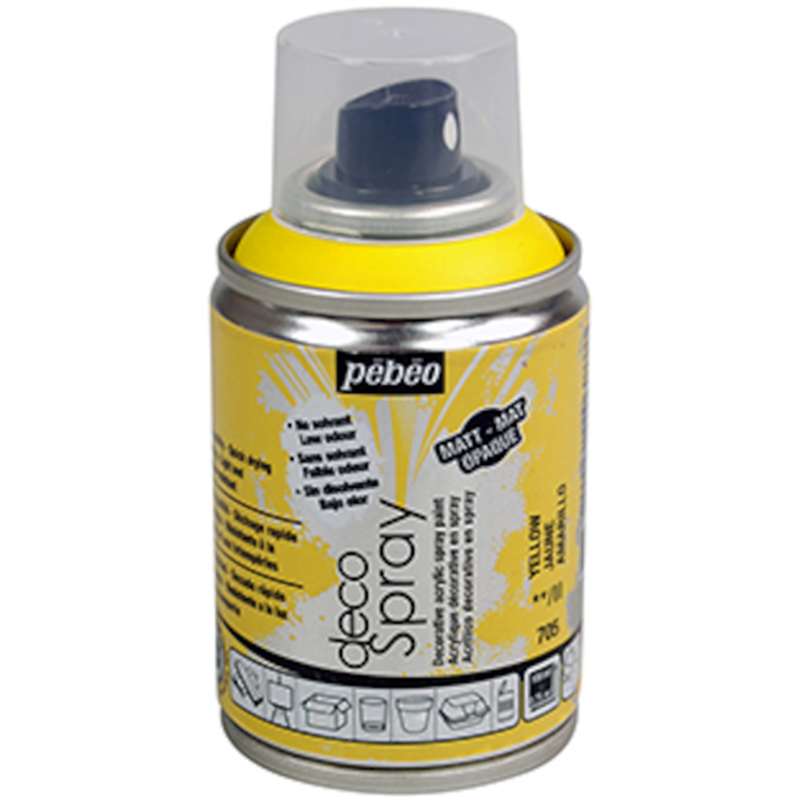 Pebeo デコスプレー 100ml マット色 イエロー 1本(ご注文単位1本)【直送品】