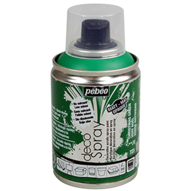 Pebeo デコスプレー 100ml マット色 クリスマスグリーン 1本(ご注文単位1本)【直送品】