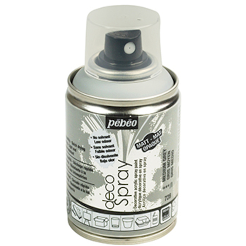 Pebeo デコスプレー 100ml マット色 ミディアムグレイ 1本(ご注文単位1本)【直送品】