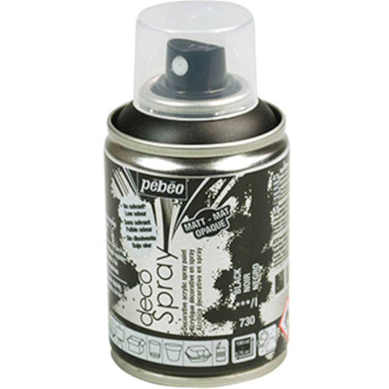 Pebeo デコスプレー 100ml マット色 ブラック 1本(ご注文単位1本)【直送品】