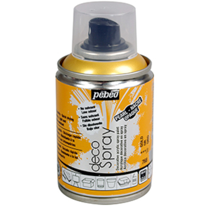 Pebeo デコスプレー 100ml マット色 パール色 ゴールド 1本（ご注文単位1本）【直送品】