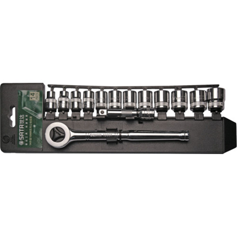 SATA 6角ソケットレンチセット 差込角19mm(14点) 1セット（ご注文単位1セット）【直送品】