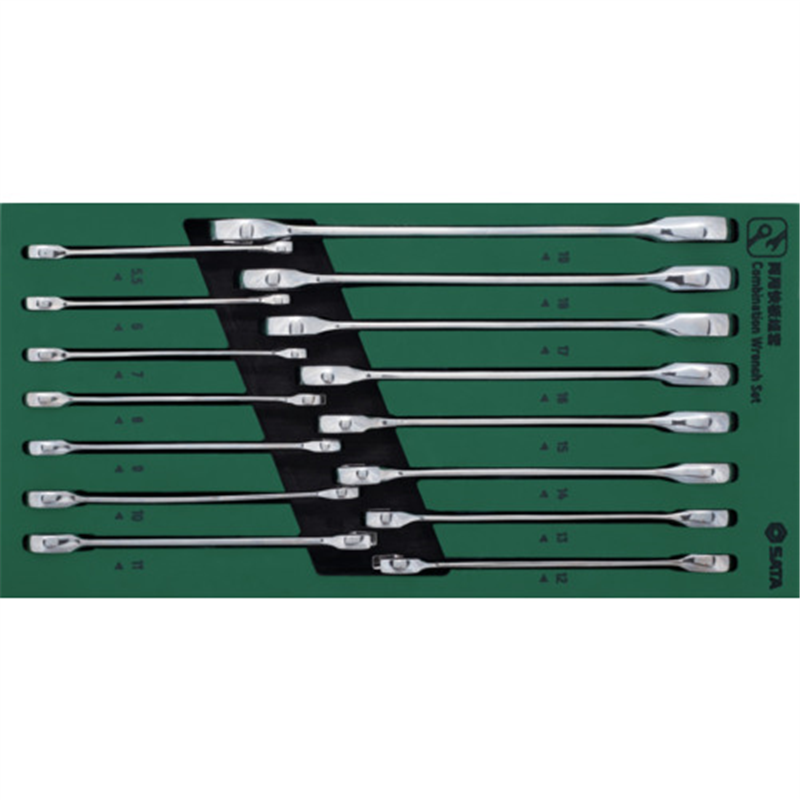 SATA コンビネーションラチェットレンチセット(15点) 1セット（ご注文単位1セット）【直送品】