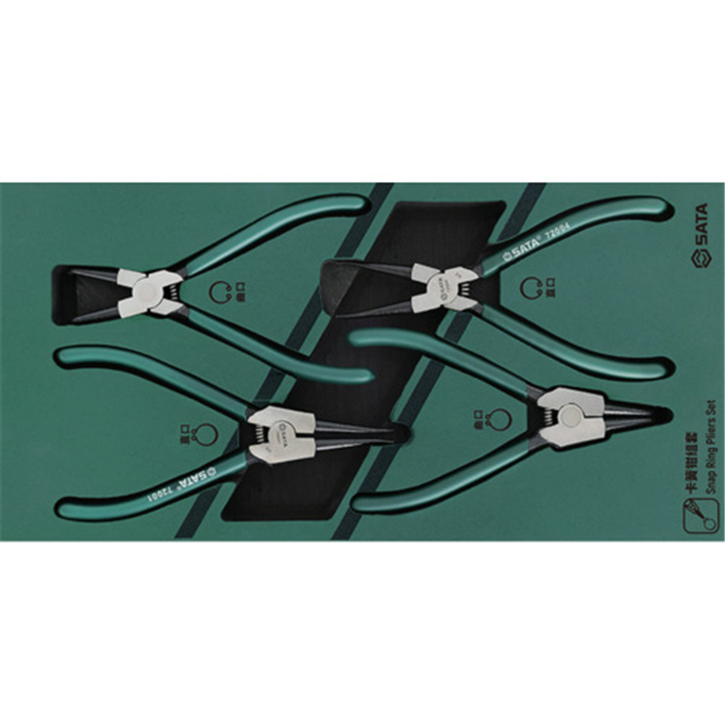SATA スナップリングプライヤー 4点 セット トレー入り 1セット（ご注文単位1セット）【直送品】