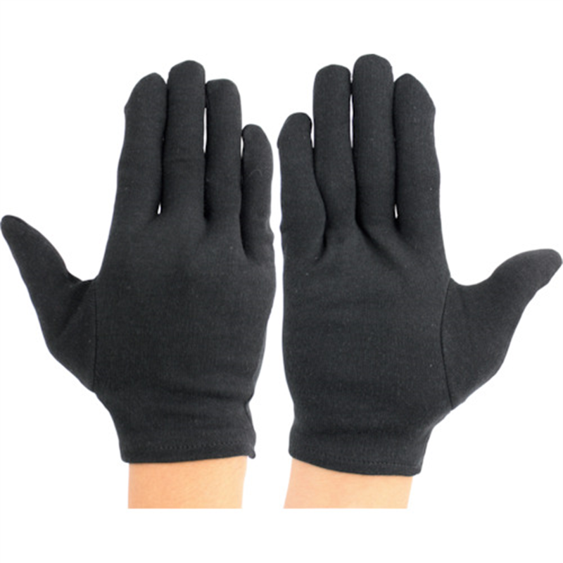 WINCESS 綿スムスマチ無し手袋 黒 M (12双入) 1袋（ご注文単位1袋）【直送品】