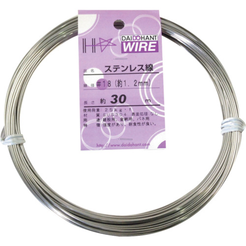 DAIDOHANT ステンレス線 #18×30m 1巻（ご注文単位1巻）【直送品】