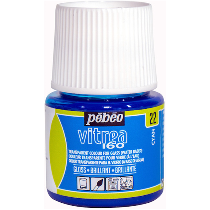 Pebeo ヴィトレア 160 グロス色 シアン22 1個（ご注文単位1個）【直送品】