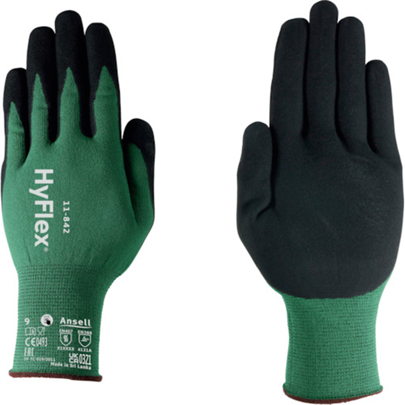 Ansell ニトリル背抜き手袋 ハイフレックス 11-842 Sサイズ 1双（ご注文単位1双）【直送品】