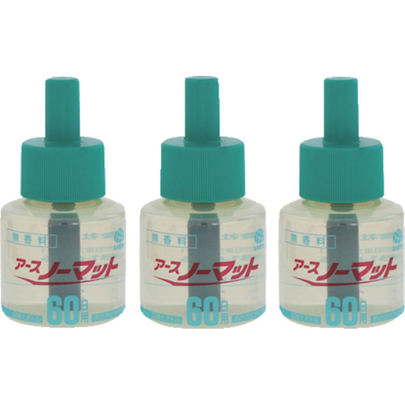 アース ノーマット 取替えボトル60日用無香料 3本入 1箱（ご注文単位1箱）【直送品】