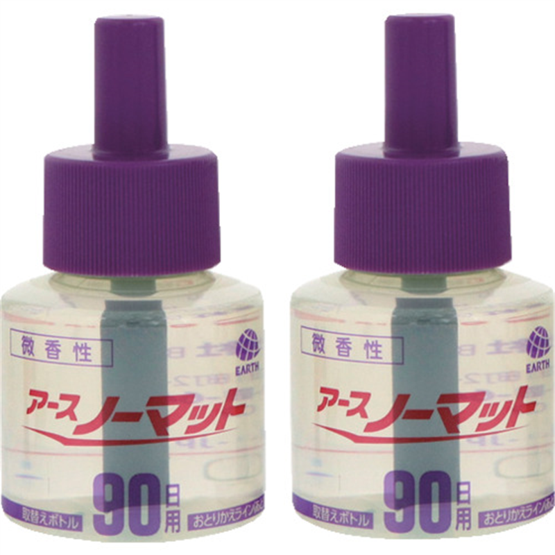 アース 殺虫剤用取替ボトル アースノーマット 取替えボトル90日用 微香性 蚊の駆除・侵入防止 2本入 1箱（ご注文単位1箱）【直送品】