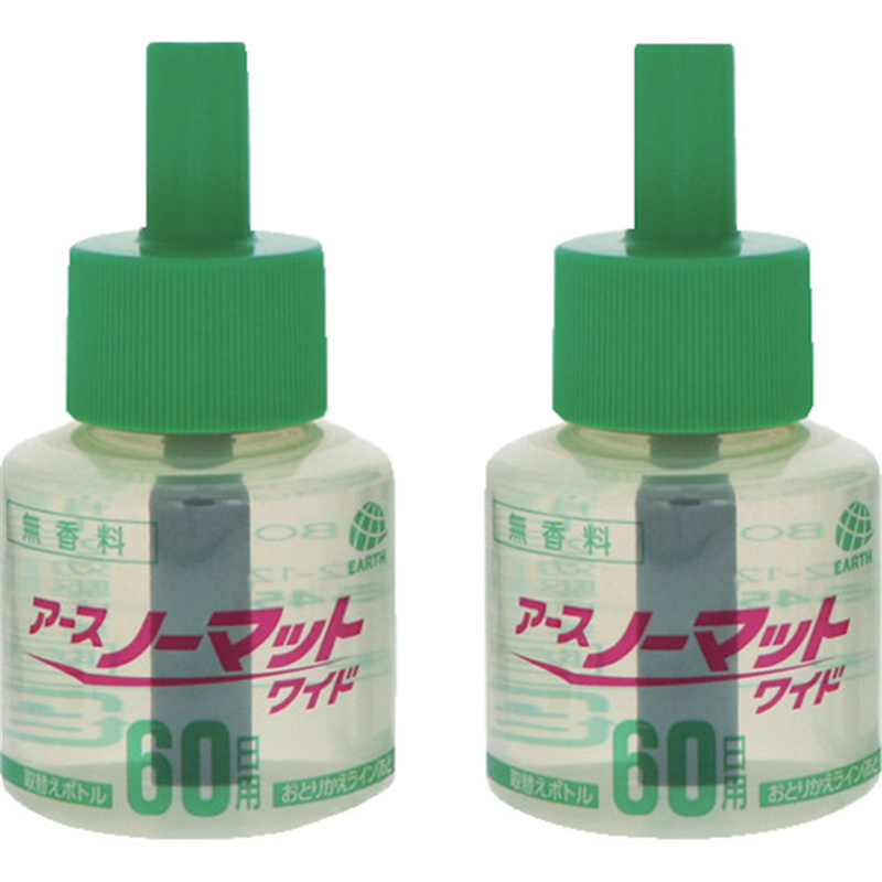 アース ノーマットWリビング用取替ボトル60日用無香料2本入り 1箱（ご注文単位1箱）【直送品】