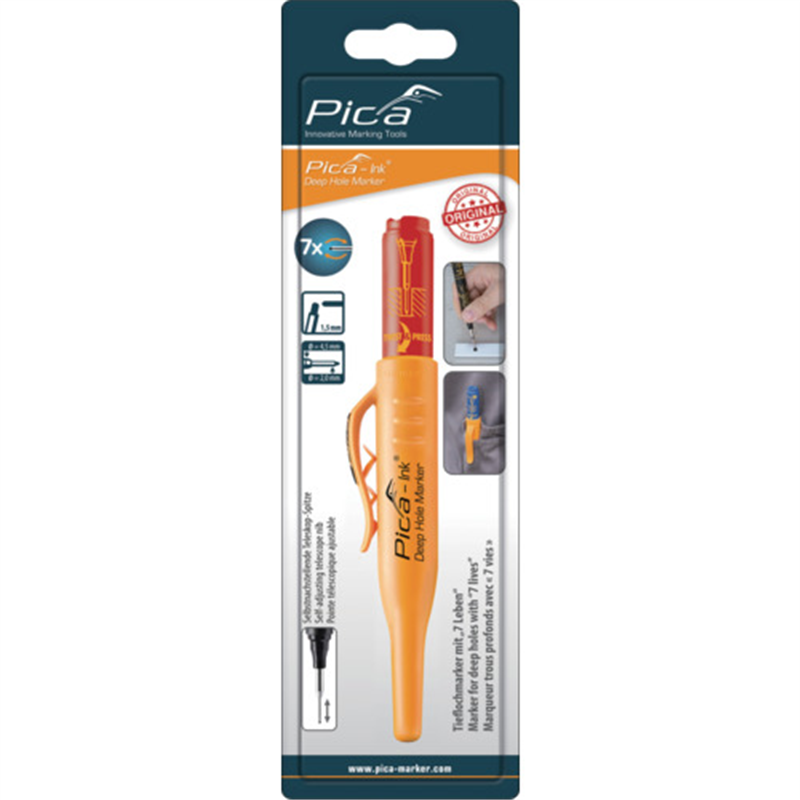 ピカマーカー 深穴インクマーカーInk 赤 ブリスターパック 1本（ご注文単位1本）【直送品】