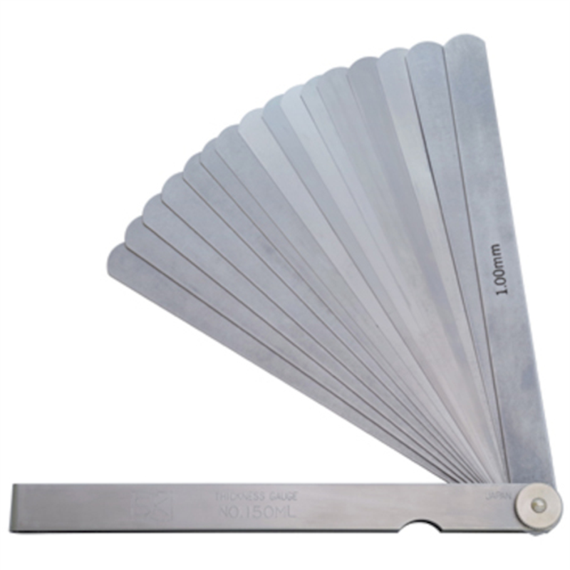 SK スキマゲージ シクネスゲージ 150ML 150mm 19枚 厚さ0.01~1.00mm 1個（ご注文単位1個）【直送品】