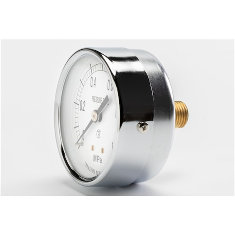 高島 小型圧力計(D枠埋込型・縁なし・中心ネジ・φ50)圧力レンジ0.0~4MPa R1/4 1個（ご注文単位1個）【直送品】